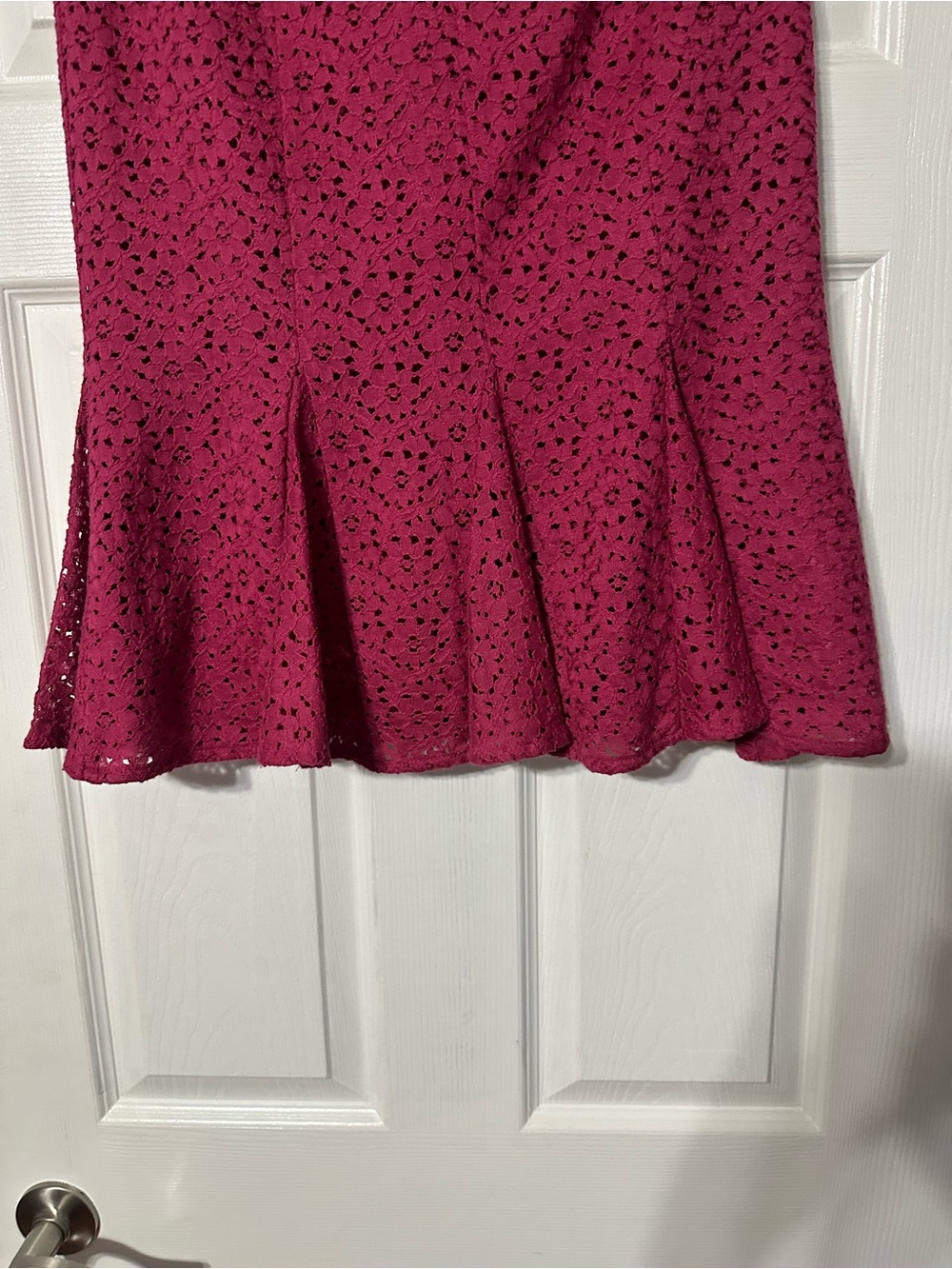 NWT Jones Wear Women’s Raspberry Lace Flare Skirt Size 4 - Picture 3 of 13